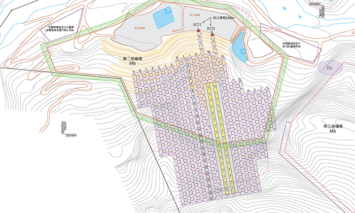 大理石礦場地下坑道開採規劃