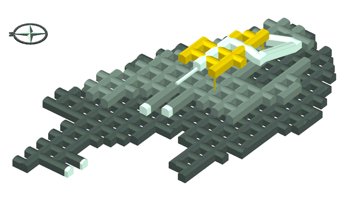 蛇紋石礦場地下坑道開採3D坑道模型